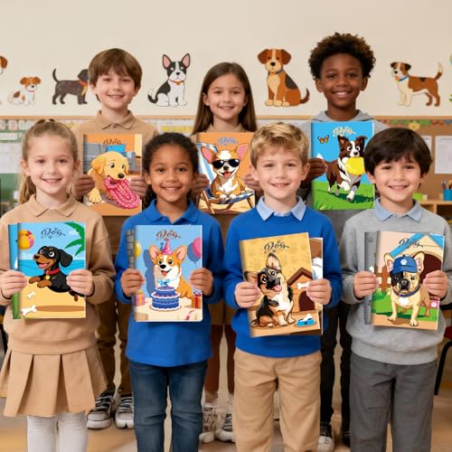 Mini libros para colorear de perros BenLouis pack de 24 para fiestas 4