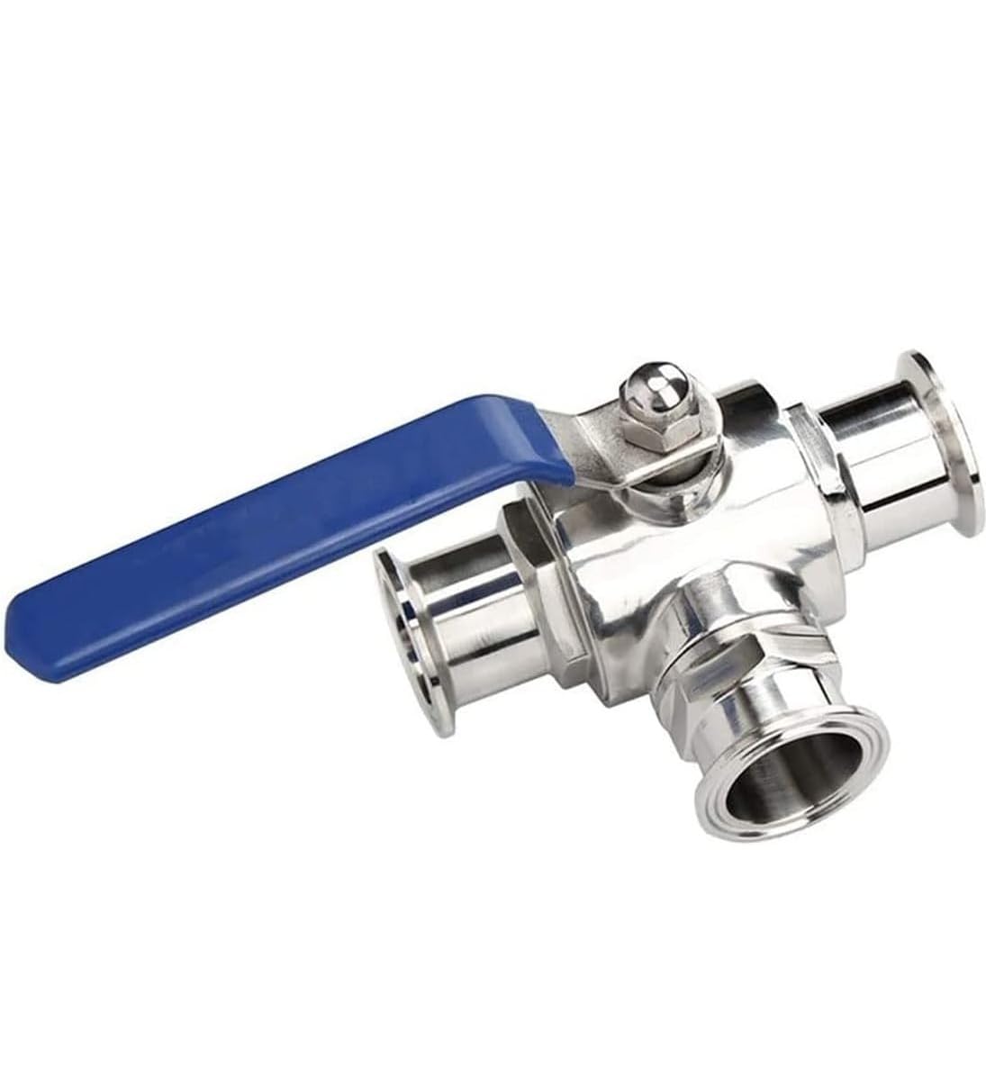 Robinet sphérique 3 voies inox 19mm L-port déviation étanche pour moyenne pression