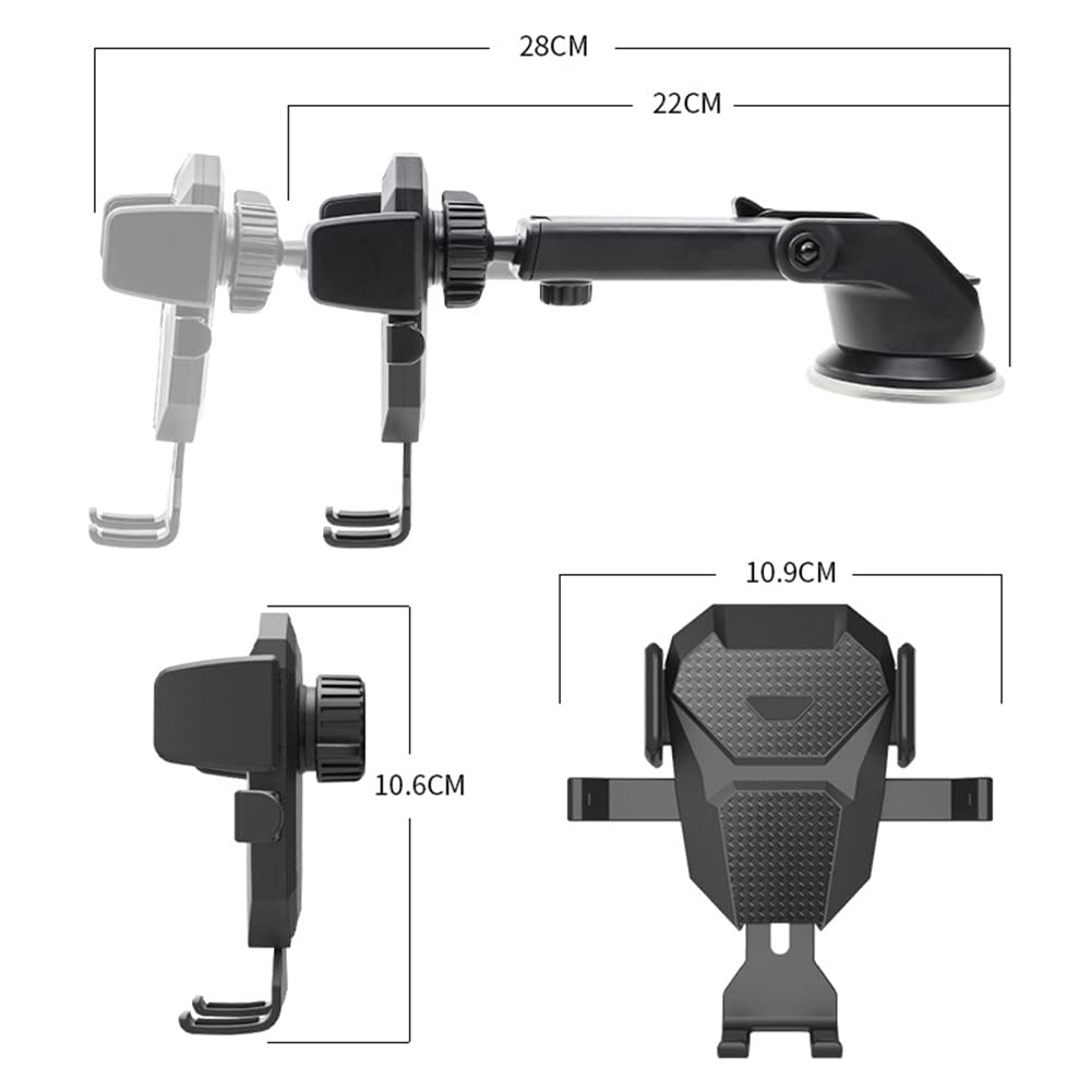 LifHap Mobile-Phone Holder/Mount for Car - Automobile Cradle Van Accessories for Dashboard Windscreen