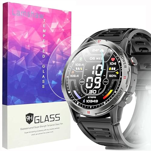 Blueshaweu 3 Pezzi Vetro Temperato Compatibile per Weofly NX10 SmartWatch, Pellicola Protettiva Schermo in Vetro Temperato Alta Risoluzione Weofly NX10 Smart Watch. (Glass)