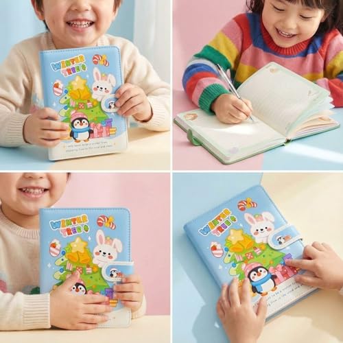 Image of FunBlast Diary for Girls - Christmas Kawaii Diary for Kids, Journal Diaries for Girls, Notepad for Students Stationary Items, Birthday Gifts (98 Sheets) (Blue)