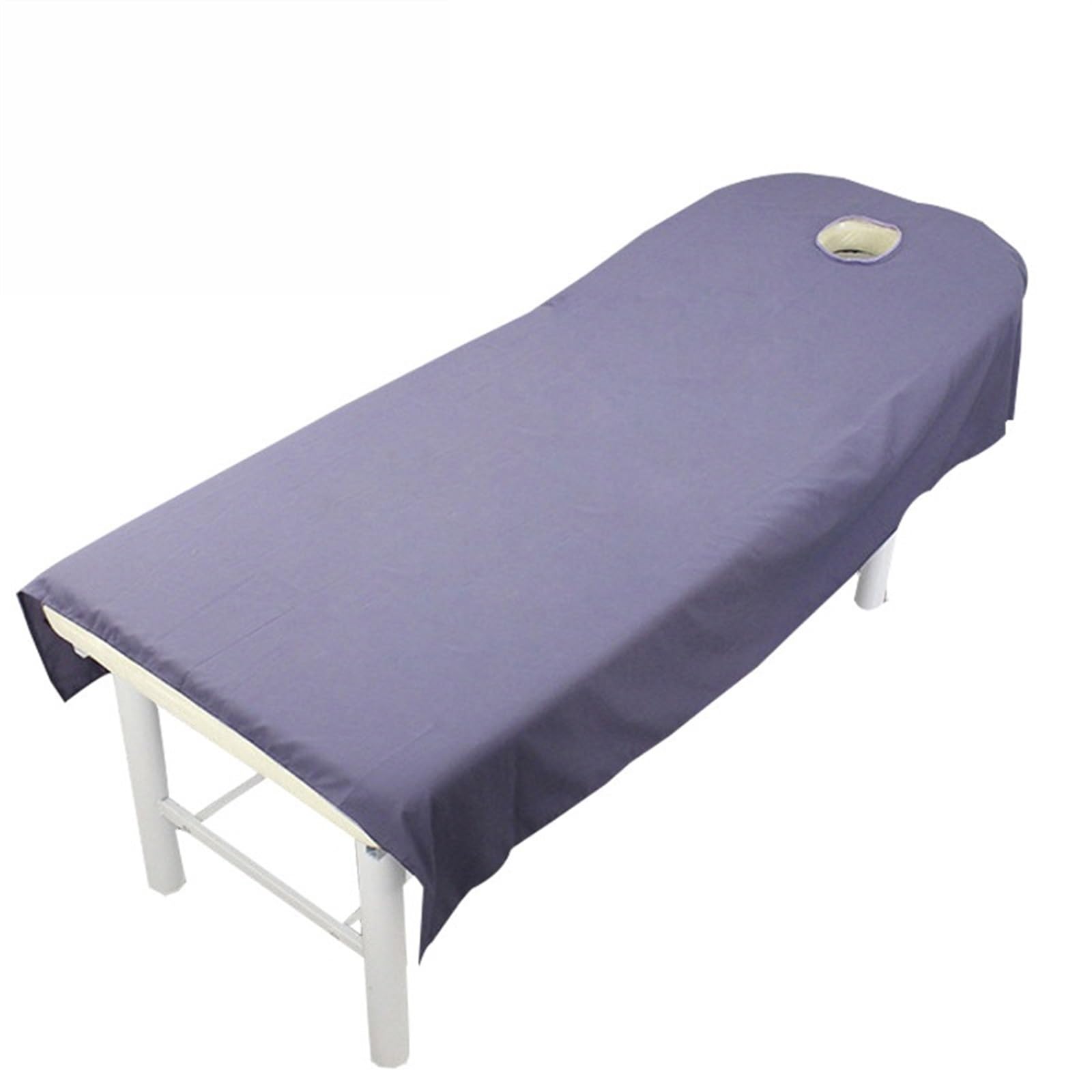 Sabanas Camilla Masaje Sábanas ajustables for cama de masajes Beauty Pink, sábanas suaves for tratamientos, for mesa spa, con orificio(Purple)