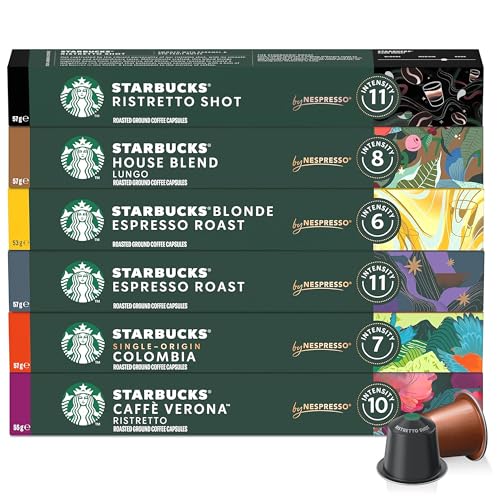 STARBUCKS by NESPRESSO Coffee Pods Variety Pack | 6 Flavours...