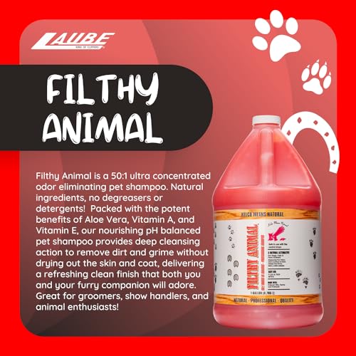 Kelco by Laube Deep Cleaning Pet Shampoo - Filthy Animal Odor Eliminating Powerful Cleansing Shampoo - Natural, Hypoallergenic Formula for Grooming Dogs, Cats, and Pets (50:1 Concentrated, 1 Gallon) - Image 3