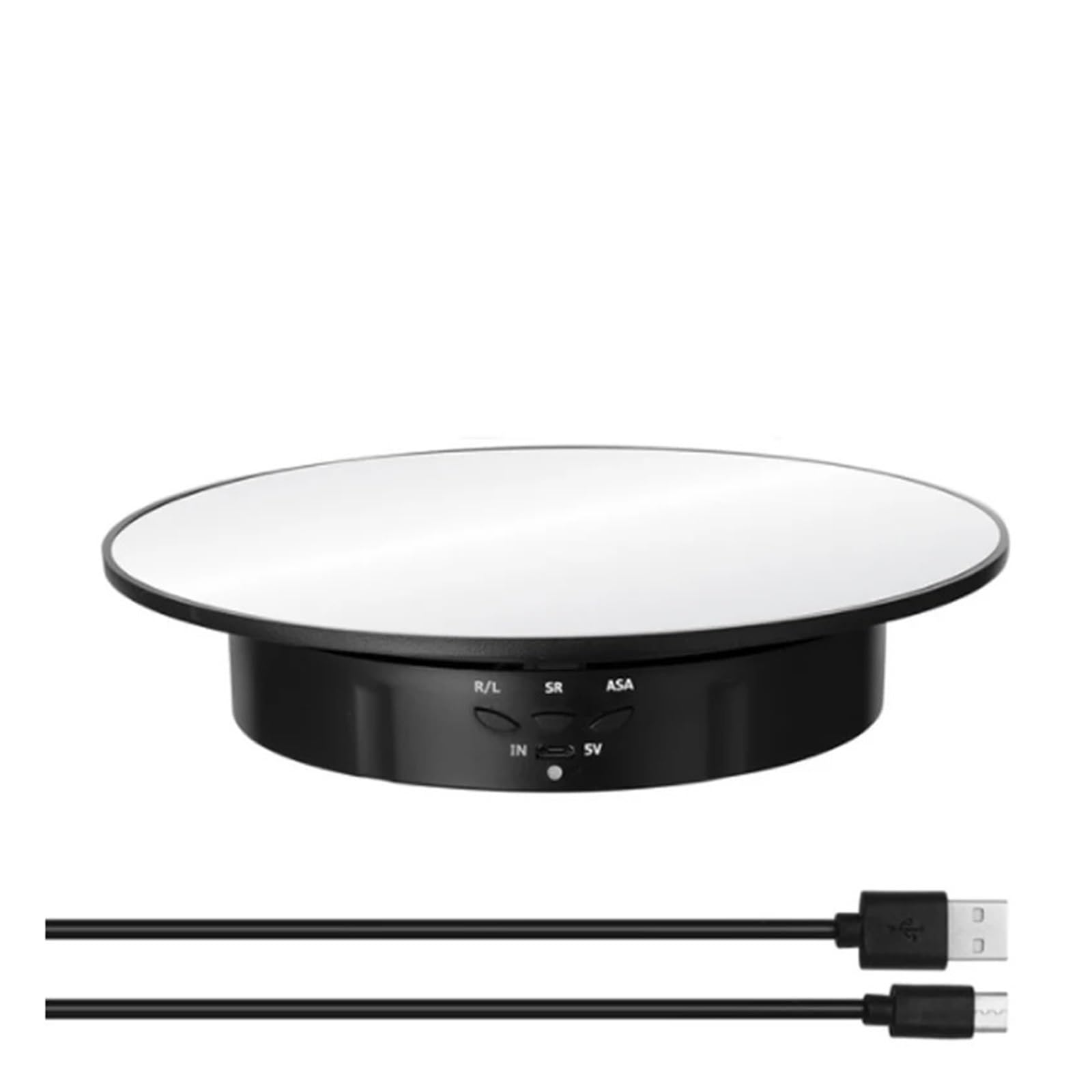 Plataforma Giratoria Electrica, Soporte De Exhibición Eléctrico Rotatorio 3 Velocidades, Espejo Giratorio 360 ​​grados, For Joyería, Batería/alimentación USB For Sesión Fotografía(200mm black Mirror)