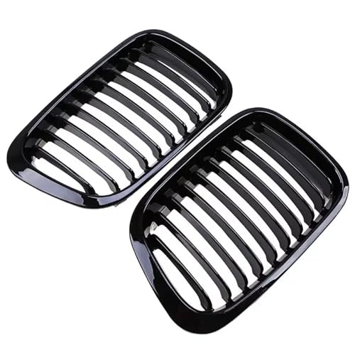 Parrilla de radiador de plástico ABS para Serie 3 E46 4 puertas (1998-2001), kit de 2 piezas 3