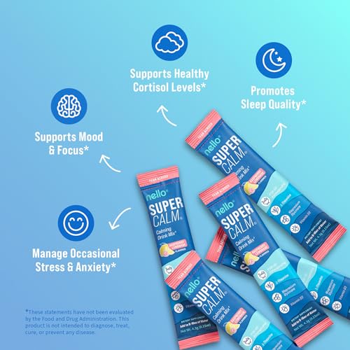 nello supercalm powdered drink mix raspberry lemonade l theanine ksm-66 ashwagandha magnesium glycinate vitamin d 3 supplements for relaxation amp focus no sugar non gmo on the go 20 ct