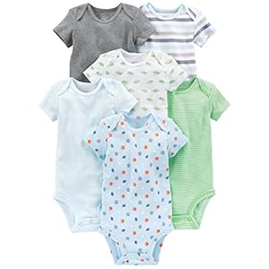 Simple Joys by Carter’s Short Sleeve Bodysuit Body (Pack de 6) para Bebés