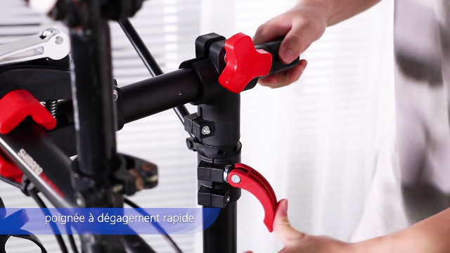 Yaheetech Pied D'Atelier Vélo Réglable 108-188 Cm - Support Réparation Pliable Avec Plateau Magnétique - Charge Max 30kg