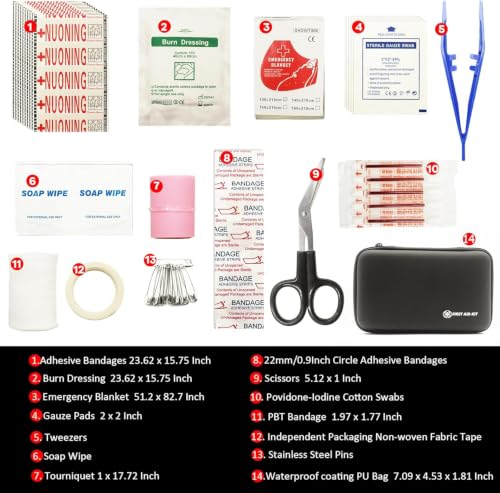 First Aid Kit Mini Small Waterproof Portable Compact Home Car Travel Hiking - image 3