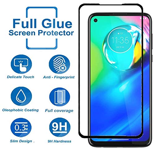Image of Screen Protector for Motorola Moto G9 Power Black Tempered Glass Edge-to-Edge 6D Screen Guard With Installation Kit - Moto G9 Power