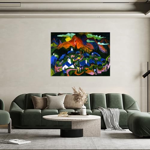 Affiche reproduction paysage abstrait animaux grand format salon