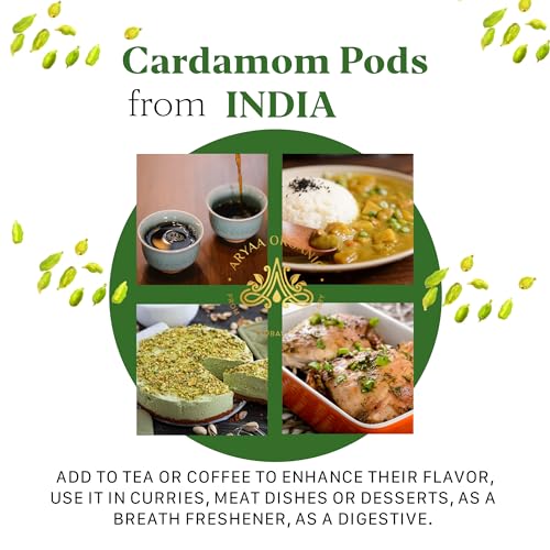 Cardamom Pods Spice (Hari Elachi) |All Natural | Vegan | Gluten Friendly | NON-GMO | No Preservatives - Thumbnail 4