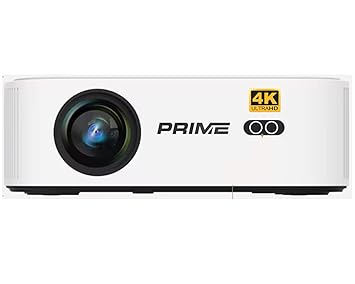[2024 Auto AI Focus/Auto Keystone] Prime Projector Ultra HD 4K Smart AI PS5 Ultra Bright 10,000L Brightness with Smart Android TV 9.0 Premium Home Theatre Projector with One Year Warranty