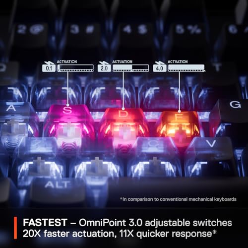 SteelSeries Apex Pro TKL Wireless Gen 3 OmniPoint 3.0 HyperMagnetic Switches — Adjustable Actuation — Rapid Trigger — Game-Ready Presets — Protection Mode — Rapid Tap/SOCD — Dual Wireless — OLED - Image 6