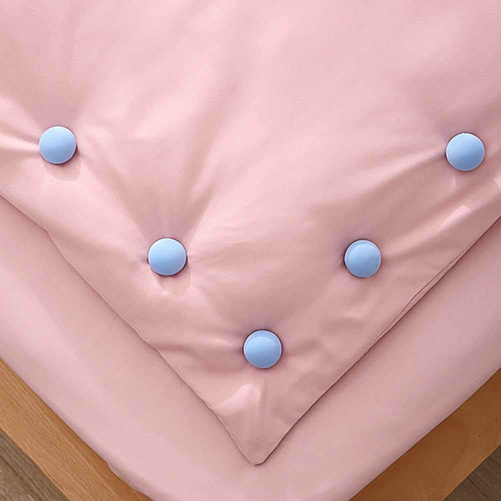 CEPLO Quilt Fixing Clips Double-Sided Mushroom Cover Pins Anti-Slip Comforter Clips,Long & Short Nails for Duvet Covers, Cushions, Sheets, Curtains Bedroom Duvet Cover Holder (Blue, Pack of 16) 2