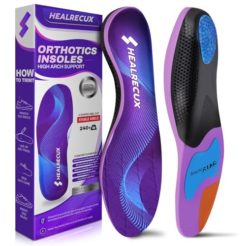Healrecux Plantar Fasciitis Insoles 240+ lbs