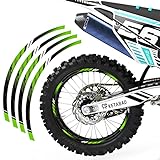 KETABAO MX Bike Rim Tape D01 Decals Stickers Protector 21 18 inch Compatible with KLX140G KLX230R...