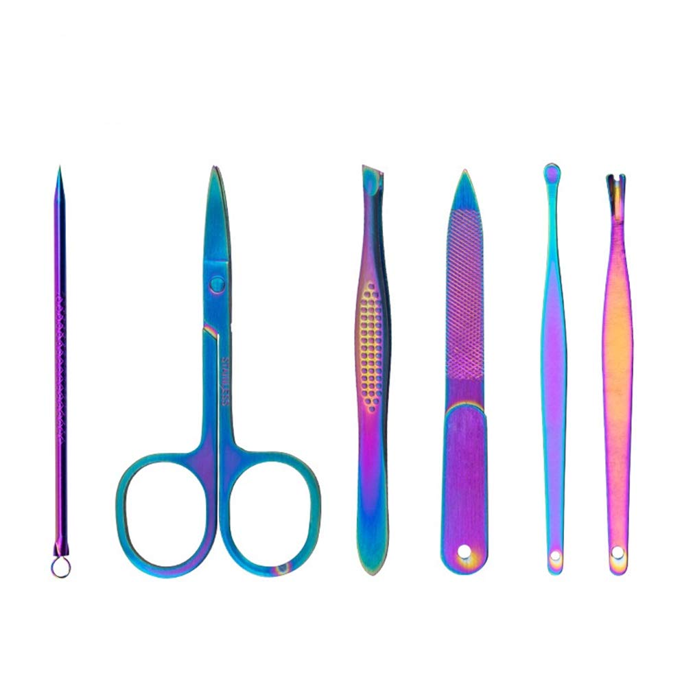 Juego de manicura, cortaúñas, pedicura, kit de manicura de acero inoxidable, kit de herramientas de manicura/pedicura de uñas de viaje portátil, kit de herramientas de manicura de viaje profesional co