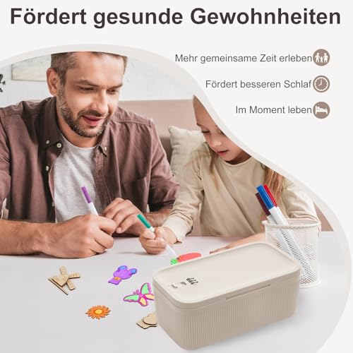 chefeggukk Kleine abschliessbare Box mit Kombinationsschloss - Sicherer Aufbewahrungsbox für Medikamente, Handy, Snacks - Für Haushalt, Kühlschrank, Büro & Reisen - BPA-frei (23,5 x 12,8 x 9,2 cm)