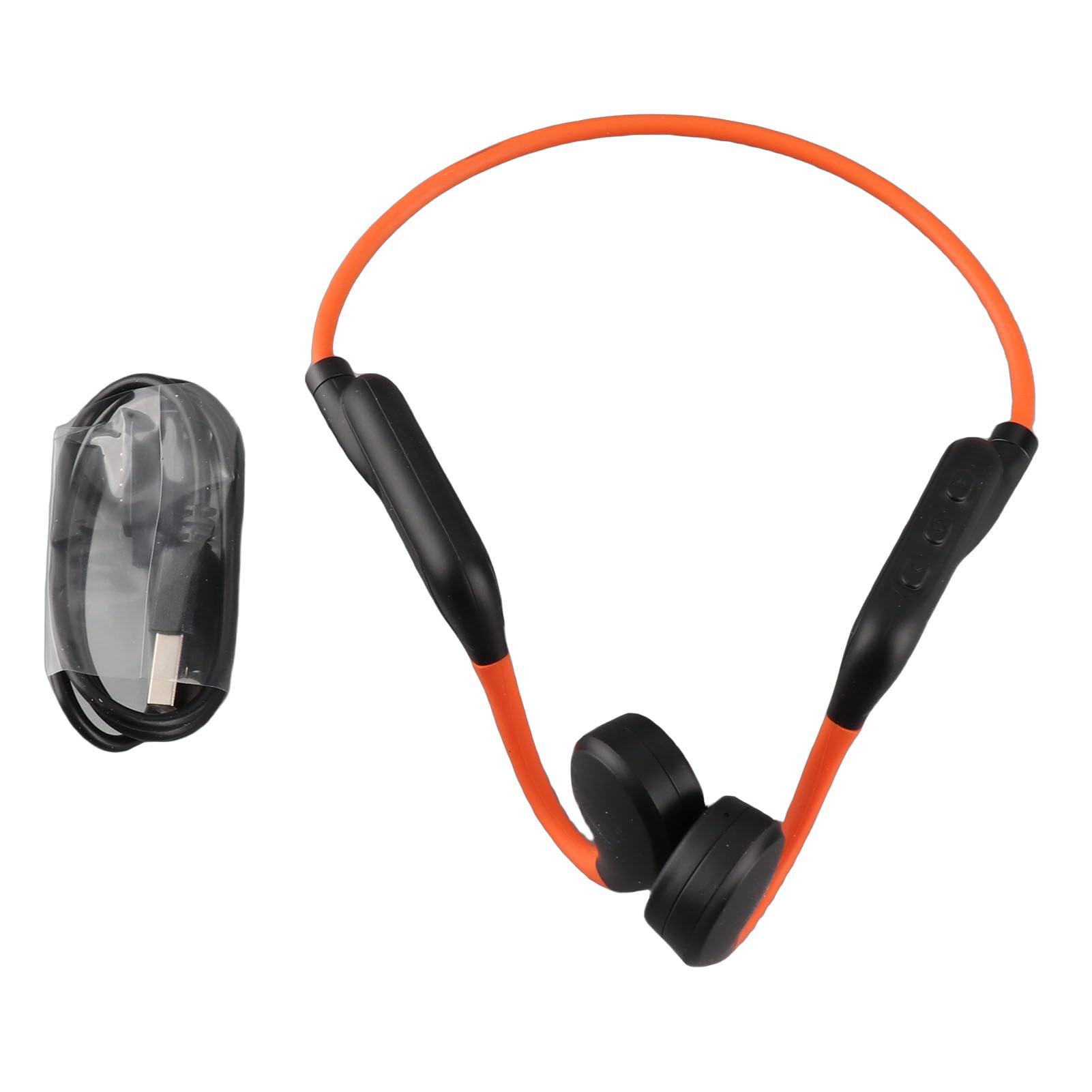 Fdit Bone Conduction Headphones, Open Ear Hearing Assistance Audio with 32GB Memory 5.4 IP56 Sweat Neckband for Sports Daily Use PC ABS 1 Pack-picture-28