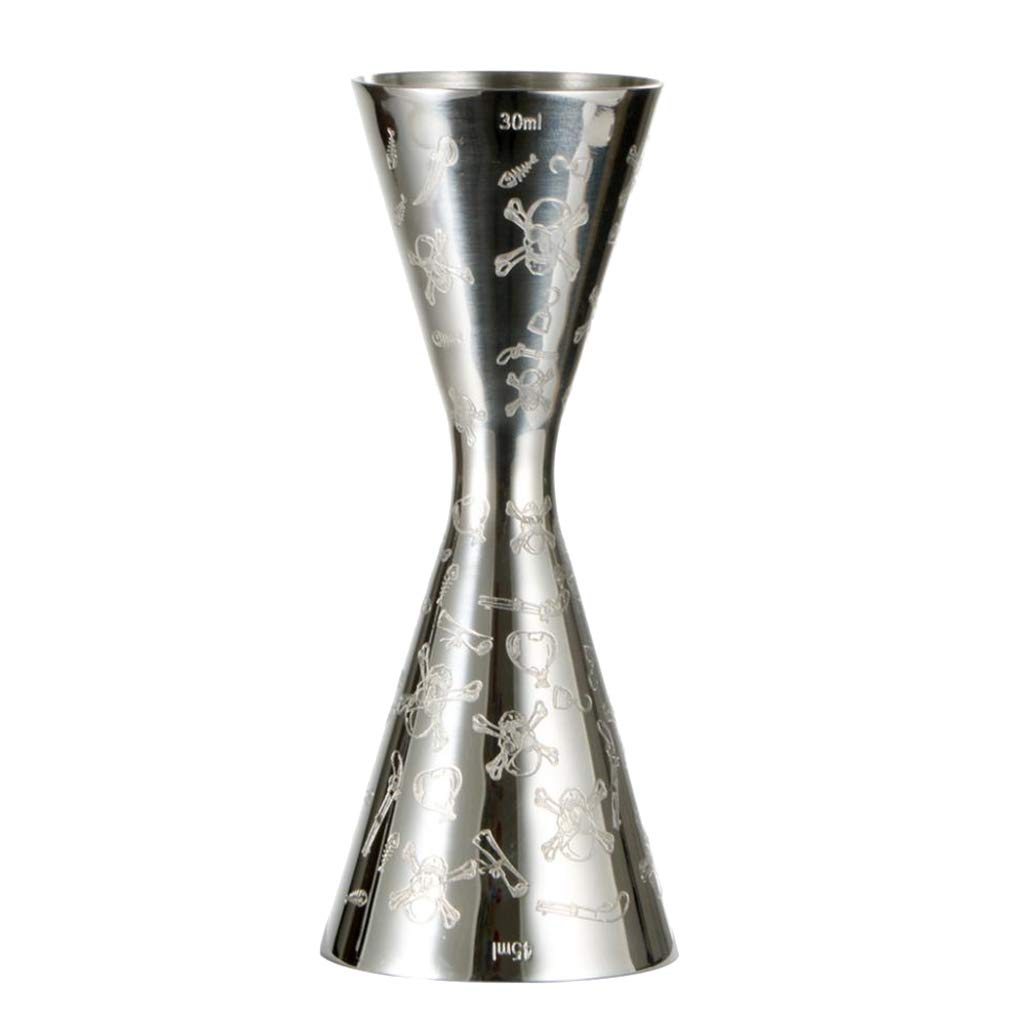 Lot de 3 doseur à cocktail en acier inoxydable pour barman Argenté 30 ml à 45 ml