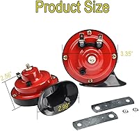 Vista 2 de 2 PCS bocinas de tren súper fuertes de 300 DB, kit de repuesto de bocinas dobles de aire impermeables de 12 V, accesorios automotrices, kit
