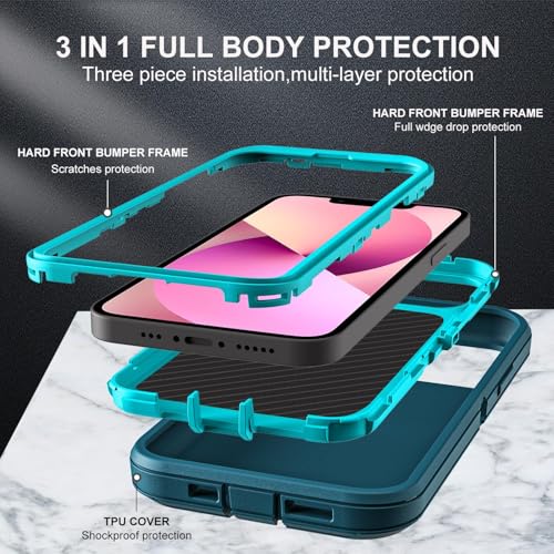Coque iPhone 13 Mini de qualité militaire protecteur écran verre