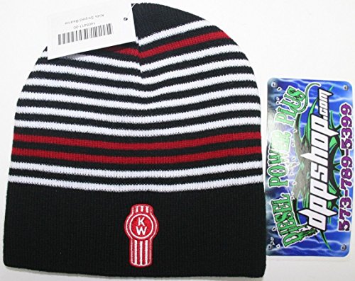 Kids Kenworth Beanie Stocking Cap hat Truck Toboggan ski Ladies kw semi cat New Black