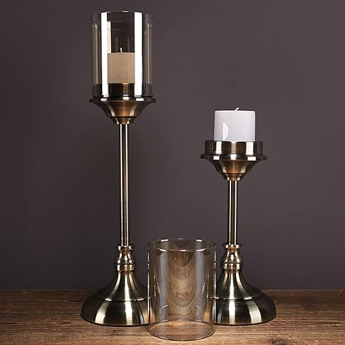 Miniatura 6 de Portavelas con cristal, juego de 2 candelabros para decoración del hogar, candelabros para bodas, fiestas, centros de mesa, candelabros para