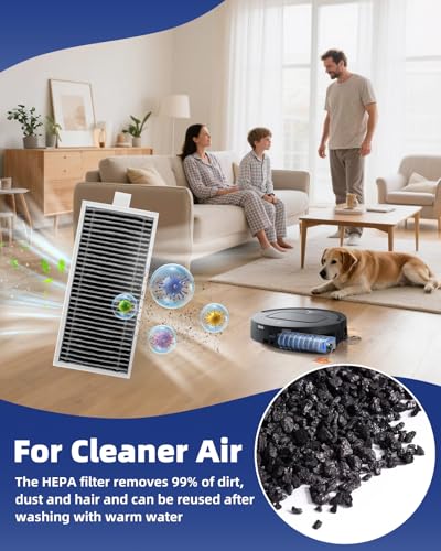 Image of T80 Omni Replacement Parts Compatible with ECOVACS DEEBOT T80 Omni /Yeedi M14 Plus Robot Vacuum - 21 Pcs T80 Omni Accessories Kit:1 Main Brush, 3 Roller Mops, 4 Filters, 6 Dust Bags