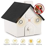 Zomma Anti Barking Device, New Bark Box Outdoor Dog Repellent Device with Adjustable Ultrasonic Level Control Safe for Small Medium Large Dogs, Sonic Bark Deterrents, Bark Control Device