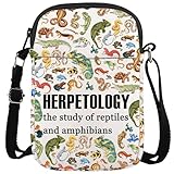 WCGXKO Herpetology Reptiles Gift Gecko gift Reptile Merch Present Messenger Bag Zoology Crossbody Bag...