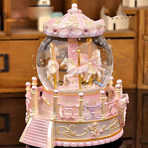 Seasd Carousel Crystal Ball Princess Music Box Ornaments Drifting Snow Octave Box Girls Birthday Gifts Christmas ( Color : Black-Jojo's Bizarre Adventure1 , Size : 18.5Cm*14Cm ) #TOP2