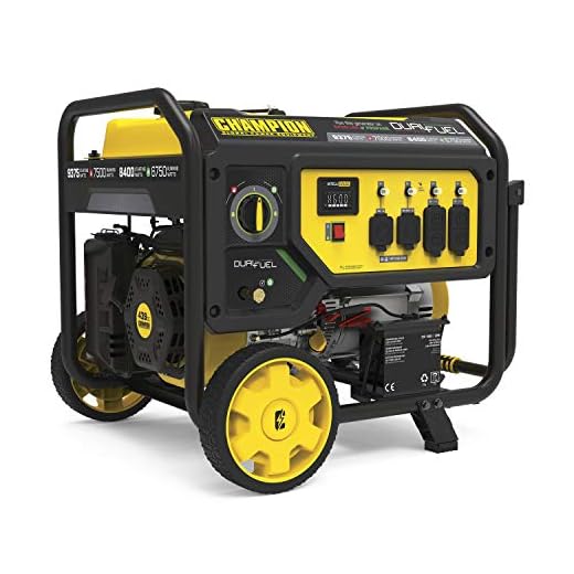 Champion Power Equipment 100891 9375/7500-Watt Dual Fuel Portable Generator, Electric Start