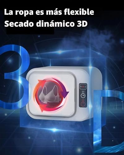Miniatura 5 de Mini Secadora De Ropa Portátil Eléctrica, Secadora De Ropa, Secadora De Ropa Compacta De Carga Frontal, Bajo Nivel De Ruido, Para Viajes, Apartamentos, Dormitorios De Estudiantes, Hoteles, Hogar