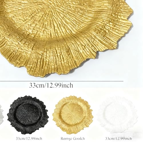 Platos cargadores de plástico premium 13 in set 6 pcs miniatura 2