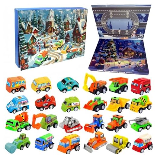 Calendario Adviento 2026 Con 24 Camiones De Juguete Para NiñOs,Calendario Adviento Hot Wheels,Calendario Adviento Infantil,Camion Hot Wheels NiñOs + 3 AñOs,Ideal Para Regalo Sorpresa De Navidad