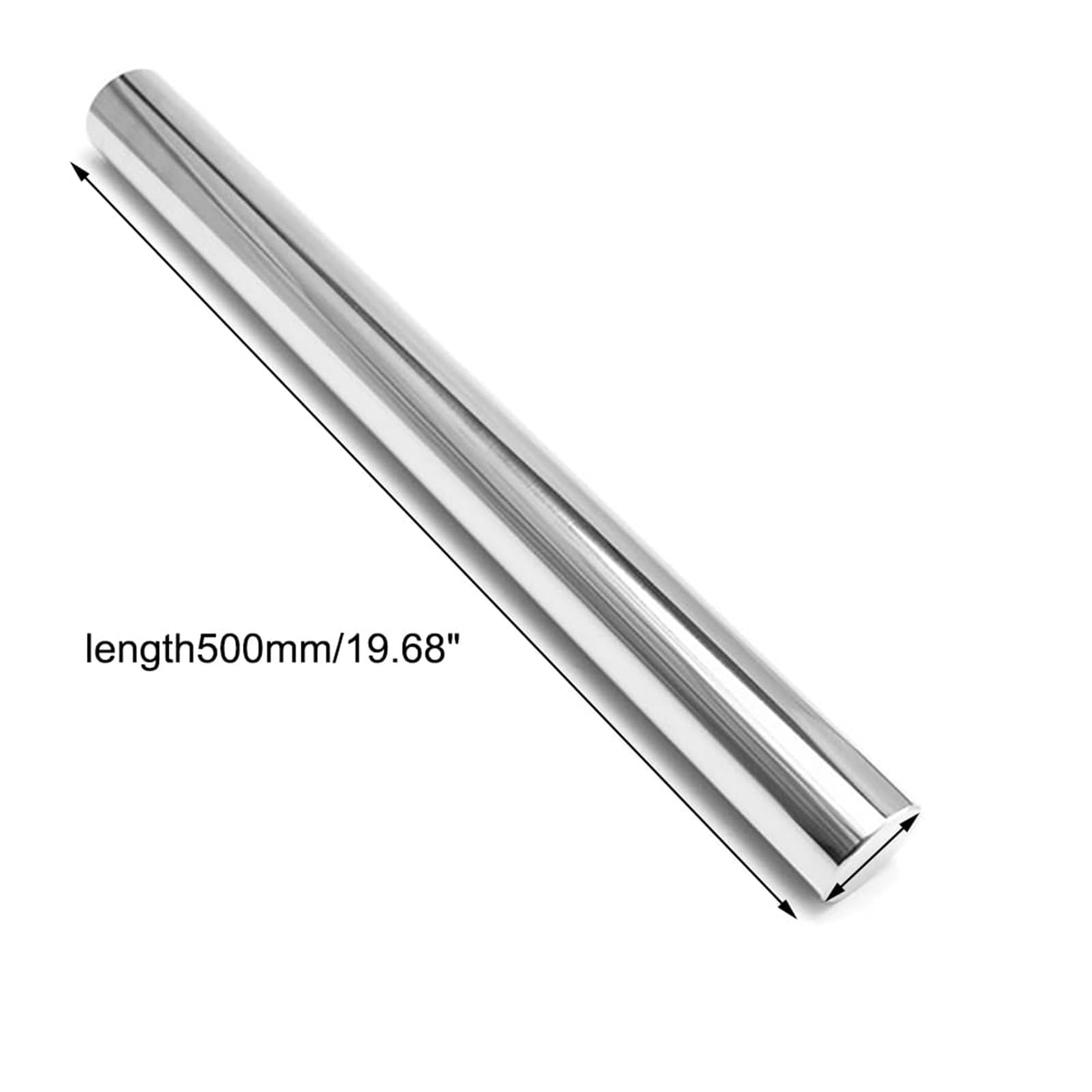 2PCS 304 Stainless Steel Rods 500mm Solid Metal Bar for Mold/Industrial/Machining Use(10 * 500mm)