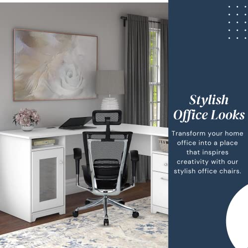 Gm Seating Enklave Xl Mesh Executive Hi Swivel Chair Chrome Base With Headrest, Black #TOP6