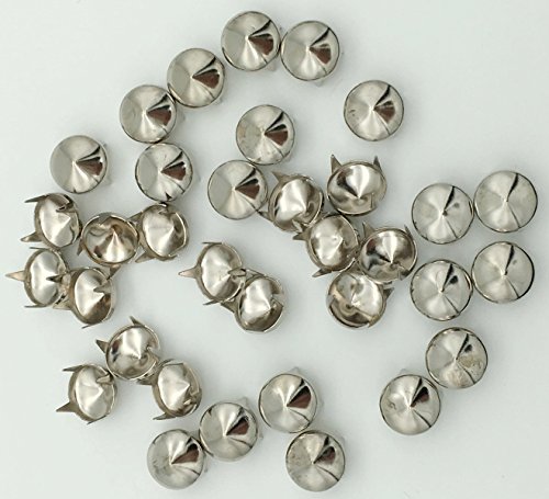 100Pcs 9Mm Cones Diy Leathercraft Metal Punk Studs Rivet Spikes Nailheads (Silver) #TOP1