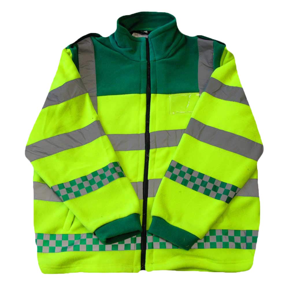 Brook Hi Vis Uk Unisex Yellow Paramedic Hi Vis Fleece Jacket Reflective, Conforms To En20471 Class 3, Ambulance, Emt, Emergency, By Brook Hi Vis, Xlarge