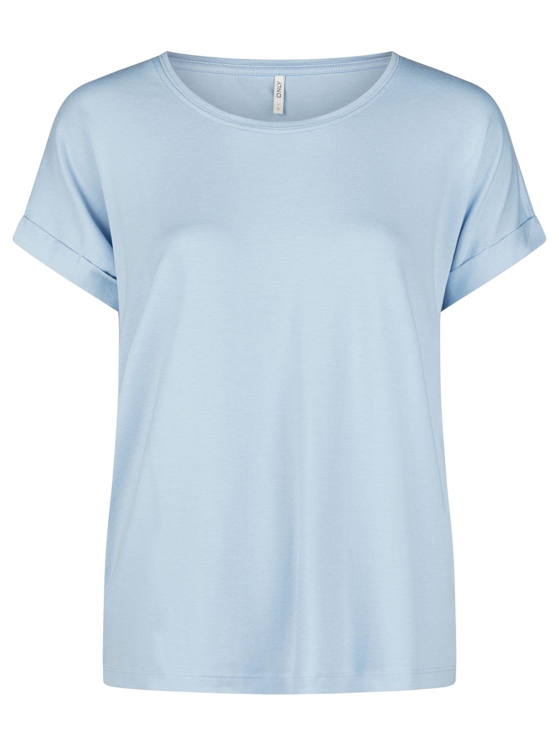 Only Top da donna con scollo rotondo, confezione da 2 pezzi, basic a maniche corte, scollo rotondo, vestibilità normale, estivo, a strisce, blu, rosa, verde, nero, XS, S, M, L, XL, XXL