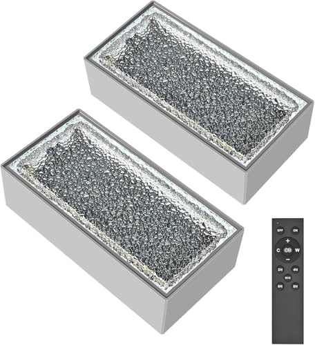 Drart Solar Paver Lights Outdoor, In-Ground Solar Brick Lights IP67 Waterproof, 4x8 Recessed Hardscape Lighting for Driveway, Pathway, Walkway, Yard, 3 Color Temps, Remote Control, 2 Pack10