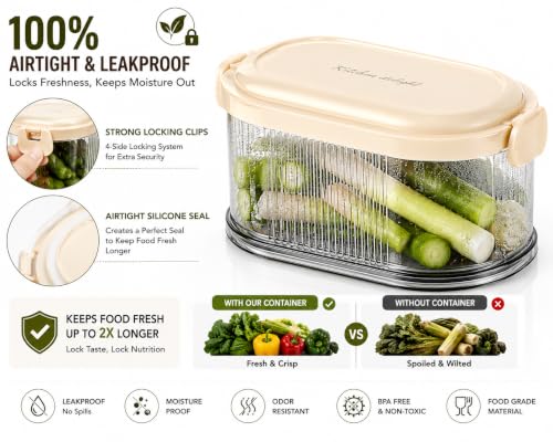 Image of 4-layer Storage Box, Airtight containers, Fridge Storage,Kitchen Jars with Lids, Leak Proof And Food Fresh-keeping Box, Fruit, Snack And Spice (Multicolor PACK OF 1)
