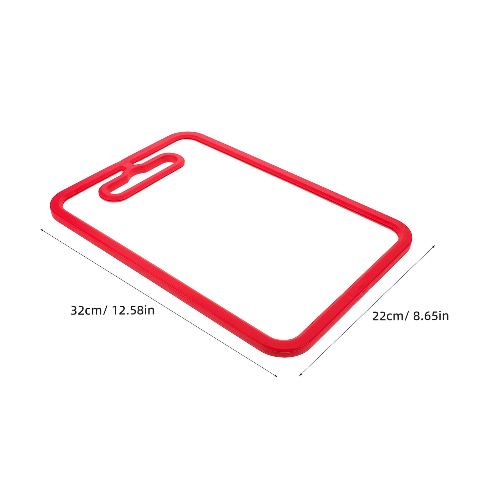 Tagliere Bifacciale in Vetro Temperato Rosso 12, 58x8, 65 | Vetro e Silicone, Superficie Liscia e Pattern Antiscivolo, Leggero e Resistente al Calore per Picnic e Incontri All'aperto