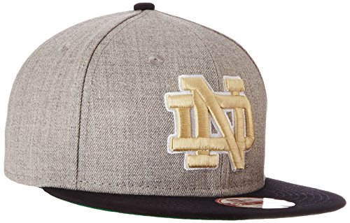 New Era NCAA Notre Dame Fighting Irish Bind Back 9Fifty Snapback Cap, Medium/Large, Gray
