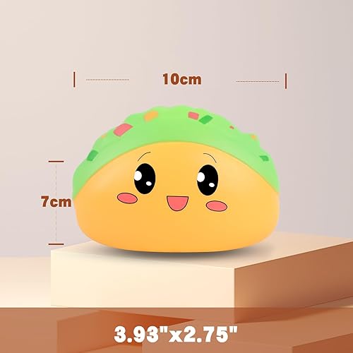 Miniatura 3 de Anboor - Peluche con forma de taco, lento, de levantamiento lento, juguete para niños, suave, forma de tacos mexicanos, perfumados, alivio del