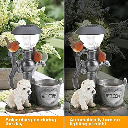 Solar Garden Lights Outdoor,Resin Rabbit Statue Decorative Lights,Animal Sculpture Welcome Sign,Outdoor Powered Fairy Statue,Garden Decoration Waterproof Lamp For Lawn Yard, One Size #TOP3