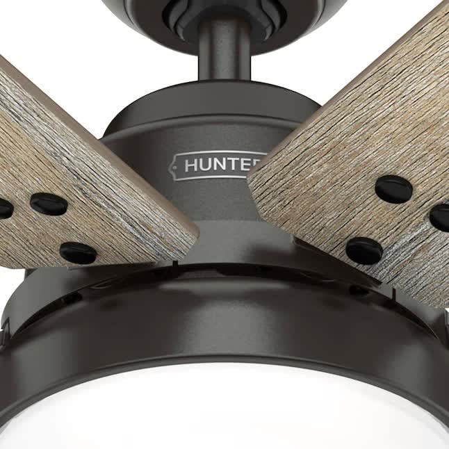 Image of Hunter Fan 60 Inch Casual Noble Bronze Finish Indoor Ceiling Fan With LED Light Kit and Remote Control (Renewed)
